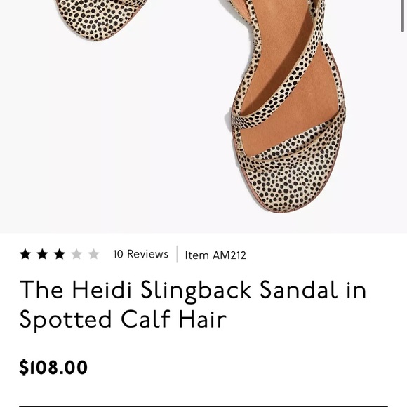 MADEWELL ⭐️ “heidi” slingback sandal - Picture 3 of 9
